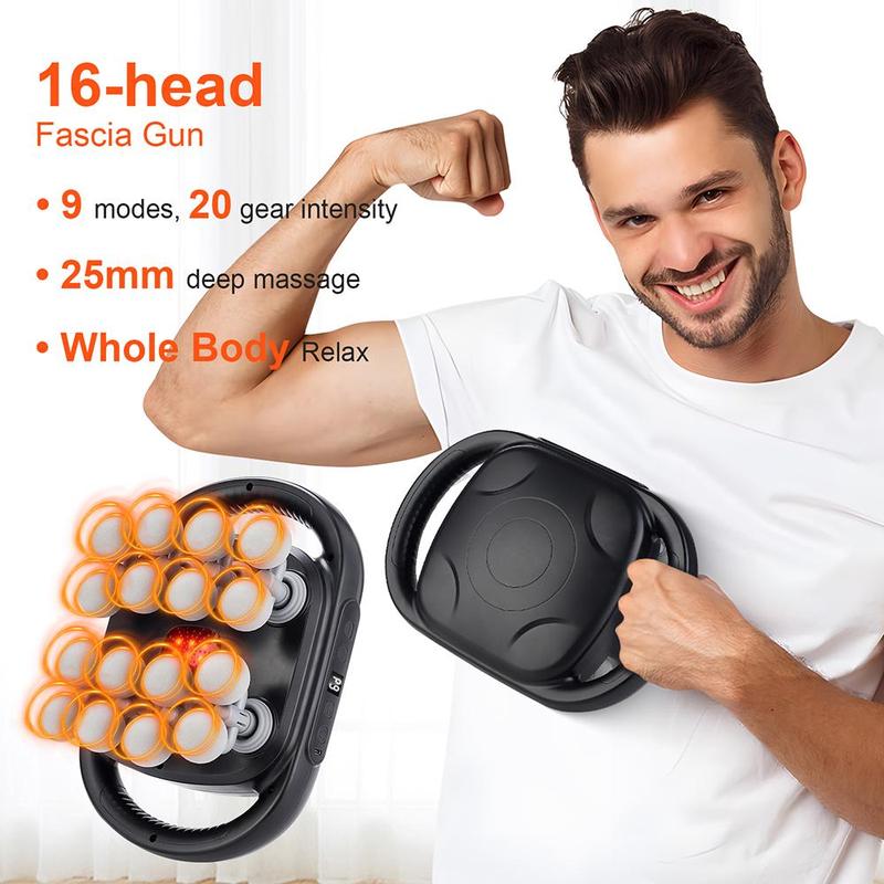 VTT Pro 16-Head Massage Gun Set | Deep Tissue Muscle Relief & Recovery