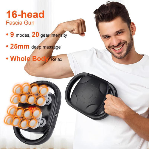 16-Head Massage Gun Set | Deep Tissue Muscle Relief & Recovery