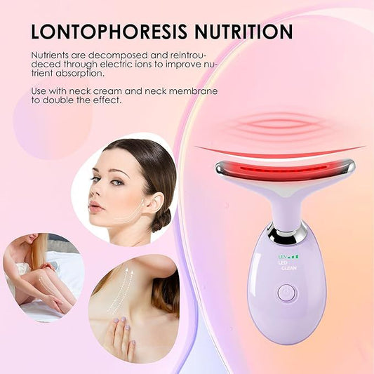 Cotsoco 7-Color LED Facial & Neck Massager – Glow & Relax,