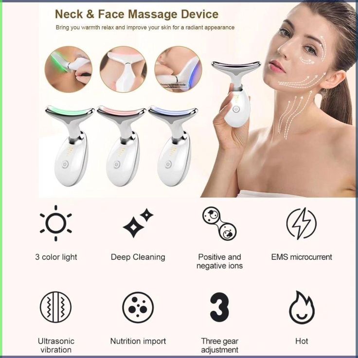 7-Color LED Facial & Neck Massager – Glow & Relax,