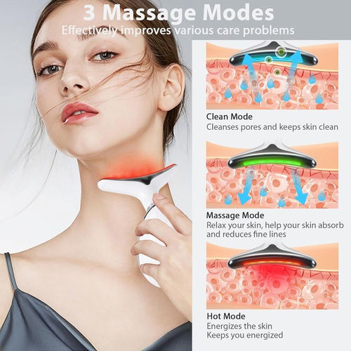 7-Color LED Facial & Neck Massager – Glow & Relax,