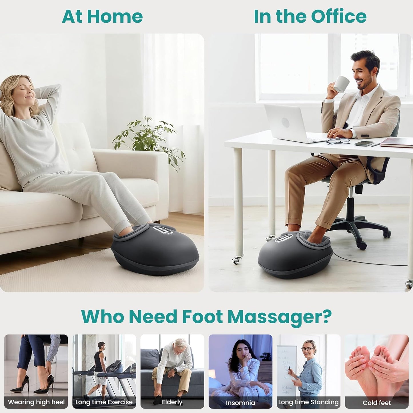 RENPHO Foot Massager – Deep Kneading Relief & Total Relaxation
