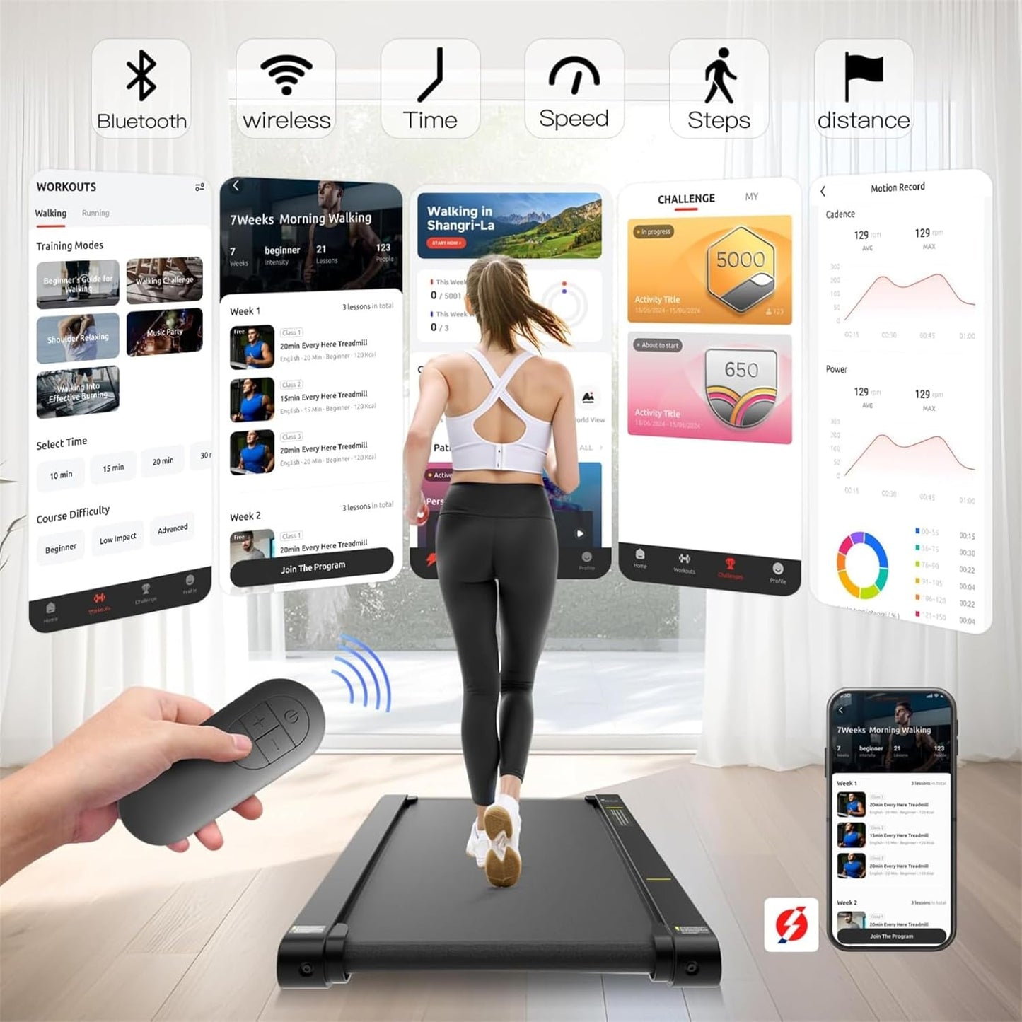 Sperax Walking Treadmill Pad with APP,