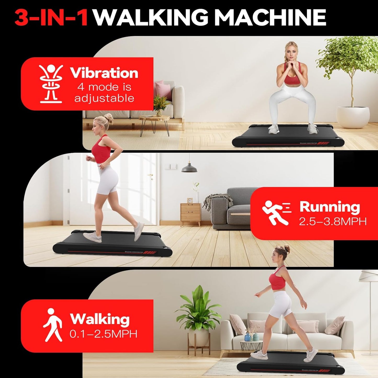 Sperax Walking Treadmill Pad with APP,