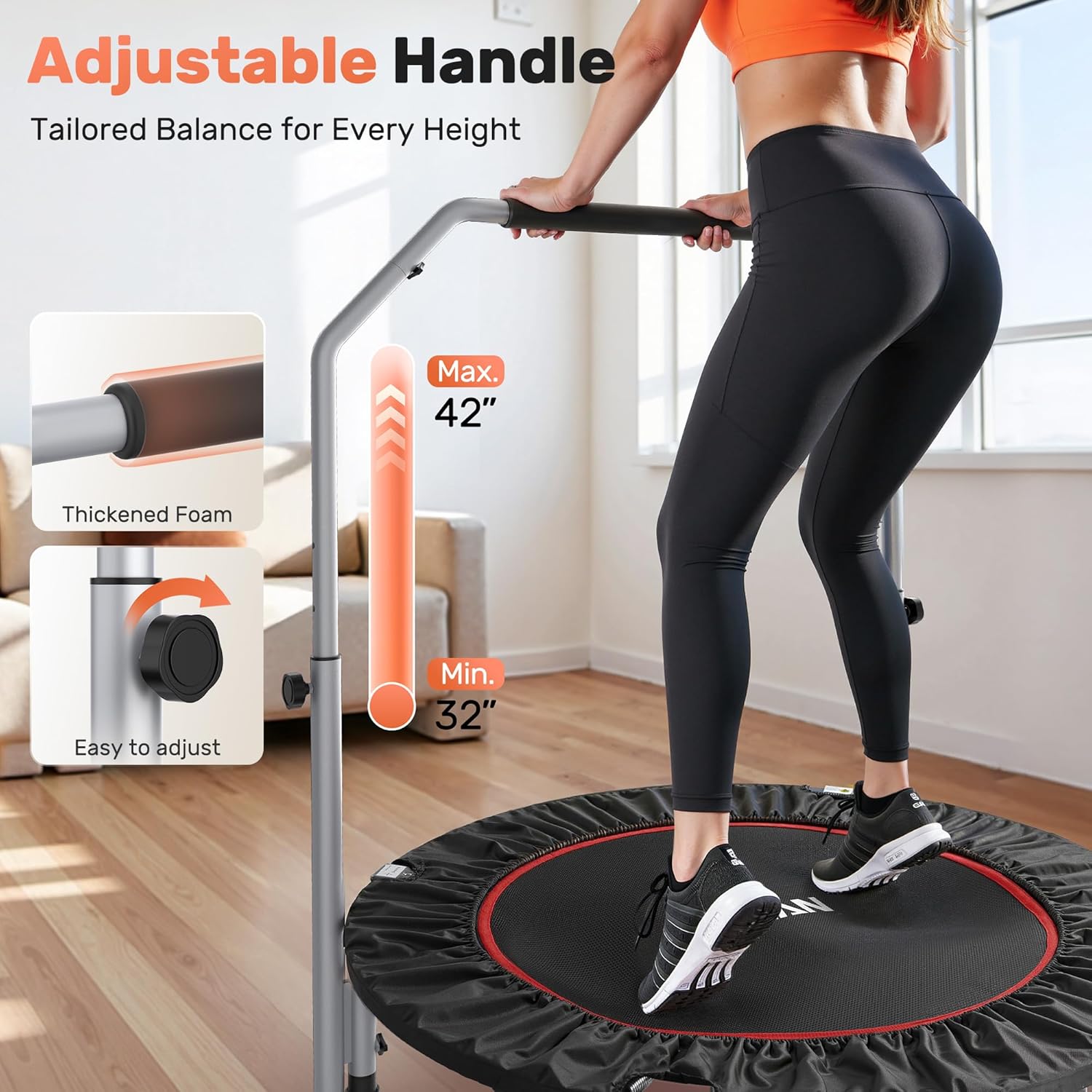 Foldable Fitness Trampoline – Indoor & Outdoor Rebounder