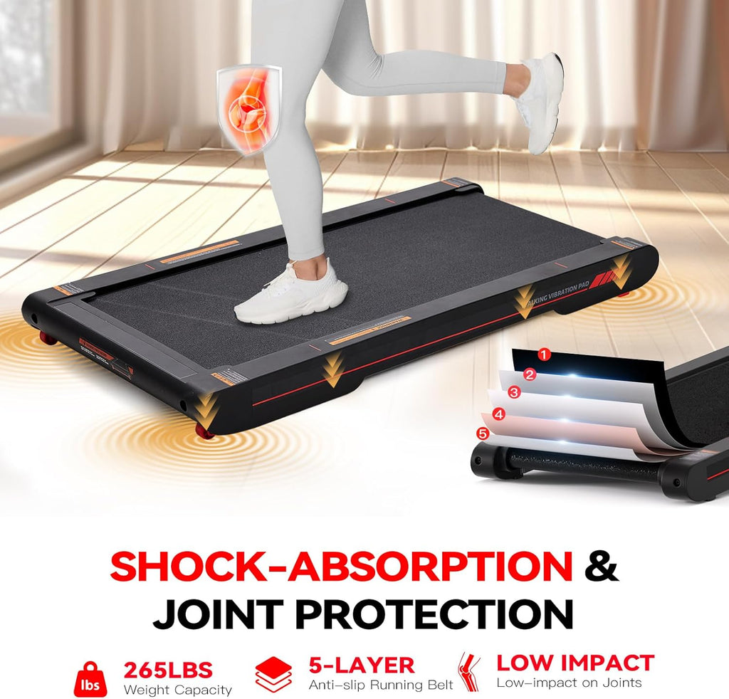3-in-1 Under Desk Walking Pad – Quiet, Portable & Vibration Plate